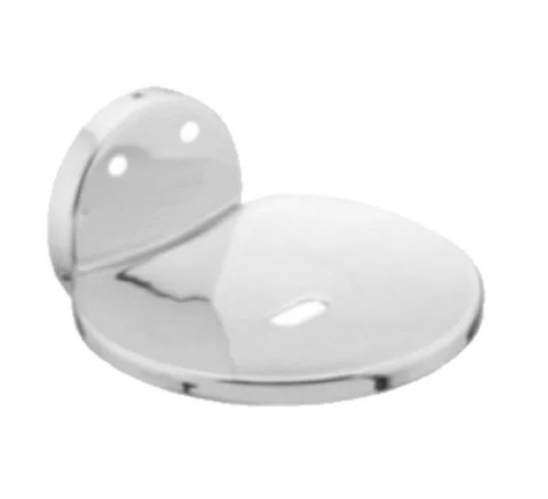 Brass Bathroom Soap Dish - Stainless Steel, Oval Shape, Glossy Finish, Silver Color | Wall Mounted, Corrosion Resistant, Model KX2903