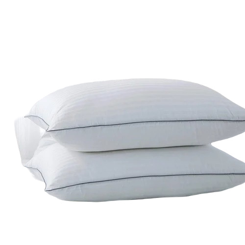 Fiber Pillow - Cotton Foam Filled 30 x 70 cm Plain White Woven Cover Hand Wash Care