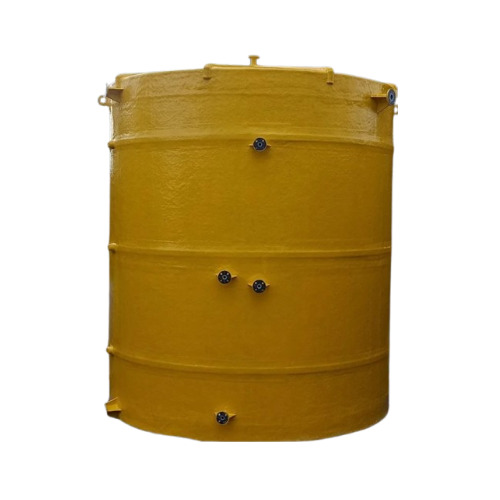 FRP Nitric Acid Storage Tank - 5000 L, Yellow | Durable Chemical Storage for Industrial Applications, Atmosphere+Liquid Column Usage
