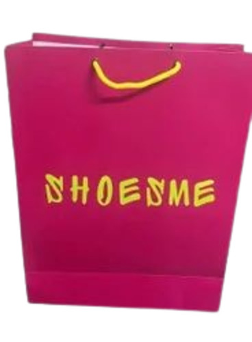 Loop Handle Paper Shopping Bags - 31.5 X 9.5 X 43cm, Magenta | 3.5kg Max Load, Biodegradable, Moisture Proof, Recyclable, Printed Design