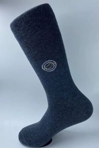 Mens Full Leg Socks - Soft Moisture-Wicking Black Fabric, Comfortable Fit with Breathable Design, Elastic Band and Arch Support