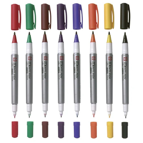 Permanent Marker Dual Tip - Dual Point Design, 8 Colors Available | Permanent, Waterproof Ink, Low Odor, Bleed-Proof on Most Papers