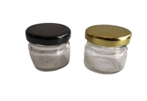 Salsa Glass Jar - Solid Glass Material, 30 Ml Size , Transparent Color With Plain Pattern For Storage