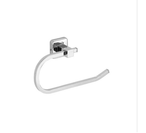 Stainless Steel Bathroom Towel Ring - Rectangular Shape, Glossy Silver Finish | Corrosion Resistant, Wall Mounted Design