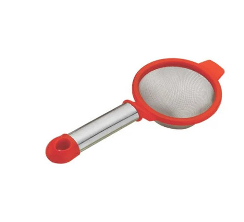Stainless Steel Handle Tea Strainer - Glossy Finish, Crack Proof, Circular Shape | Easy to Use for Hotel and Home Applications