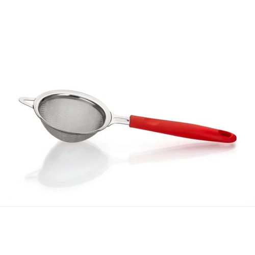 Stainless Steel Tea Strainer - 9 Inch, Silver ABS Plastic Handle | Crack Proof, Glossy Finish, Easy to Use, With Grater