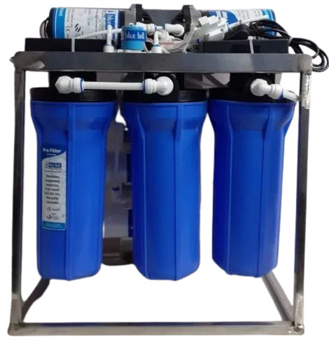 Under Sink RO Water Purifier - Plastic Material 20 Liter Capacity Blue Color | Wall Mounted Automatic Purifying Function 1 Year Warranty Durable Design