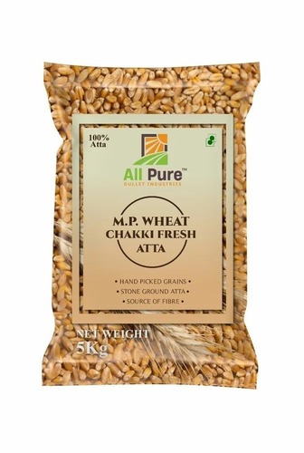 5 Kg M.P. Wheat Chakki Fresh Atta - 72.21 g Carbohydrate 12.57% Protein | White Color 2.10 g Sugar 361.17 Kcal Energy 11.32 g Dietary Fiber