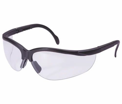 Abrigo Safety Goggles - Plastic Frame, Black Color, Glass Lenses | Lightweight Design, Stylish Model, Ideal for Men