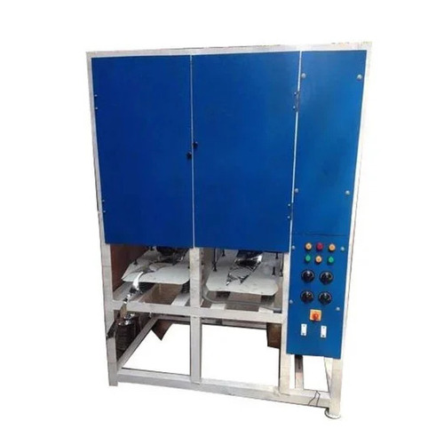 Automatic Double Die Thali Making Machine - 5000 Pieces/Hour, Stainless Steel Construction, Blue Color, 220 Voltage, 1 Year Warranty, Human Machine Interface Control