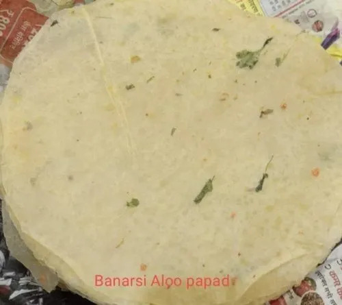 Banarasi Aloo Papad - Round Vegetarian, Crispy Texture | Salty Flavor, Suitable for Children, Adults, and Old-Aged Enjoyment