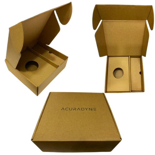 Brown Biodegradable Corrugated Box - Single Wall 3 Ply, Square Shape for Electronic Products, Weight Capacity Under 5 Kg