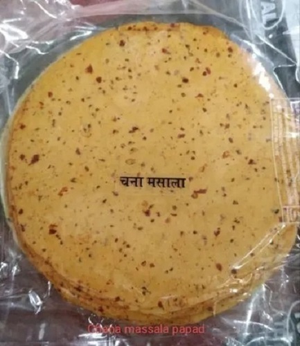 Chana Masala Papad - Round Crispy Vegetarian Snack | Salty Flavor for All Ages, Food Grade Quality