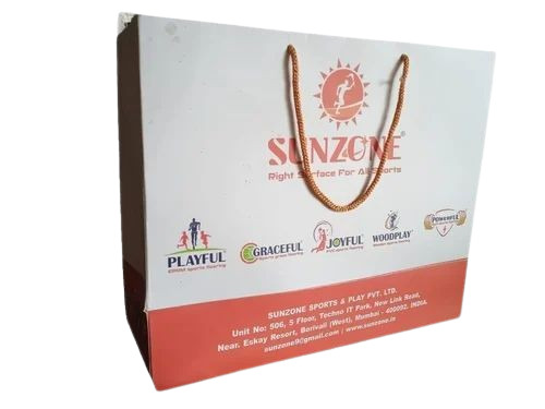 Customized Paper Bag - 5kg Capacity, 200 GSM | Biodegradable, Moisture Proof, Recyclable, Rope Handle, Personalized Size