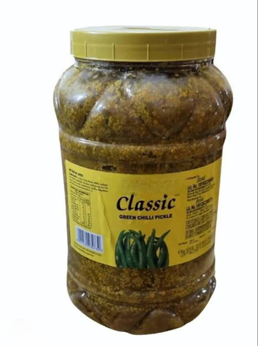 Green Chilli Pickle - Vegetarian Delight with Mustard Oil, Tasty and Delicious, Salty and Spicy Flavor