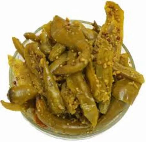 Green Chilli Pickles - Highly Purified, Vegetarian Spicy Flavor | Tasty, Delicious, Salty Oil-Preserved Delight