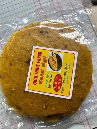 Jackfruit Rice Papad - Crispy & Crunchy Snack, Vegetarian Delight for All Ages, Salty Flavor, Food Grade