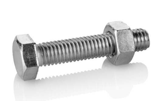 Nut And Bolt - Metal Construction, Silver Galvanized Finish | Durable, Corrosion-Resistant, Easy to Assemble, Available in Custom Designs