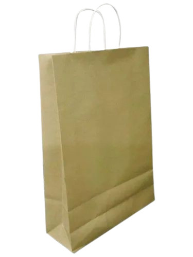 Kraft Paper Bag - 5kg Capacity, Brown Color | Biodegradable, Moisture Proof, Recyclable, Loop Handle