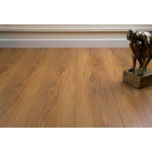 Plain Laminated Wooden Flooring - Color: Brown