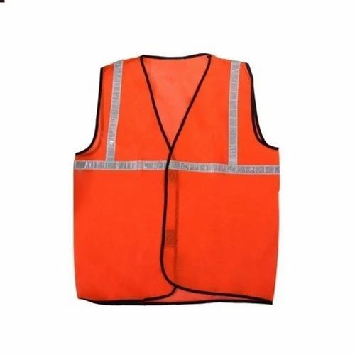 Reflective Safety Jackets 1 Inch - Polyester 1 Inch Size Orange Color | Durable Long Lasting Unisex Suitable for All Seasons