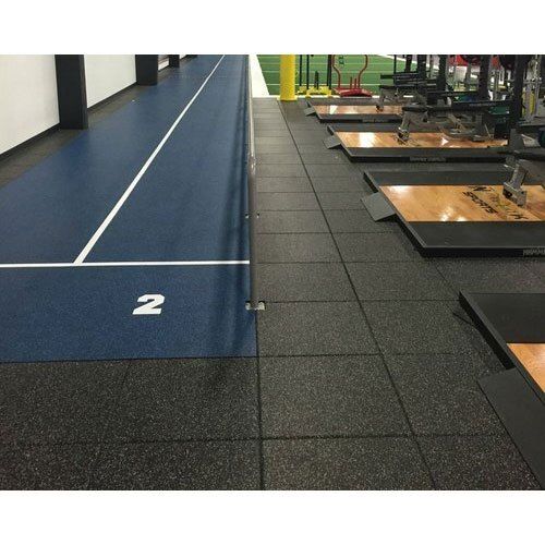 Rubber Gym Flooring - Color: Grey