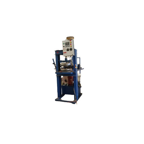 Single Die Hydraulic Paper Plate Making Machine - 2 HP Iron, 1500 Plates/Hour Production, Blue Finish | Automatic, 1 Year Warranty, Human Machine Interface Control, 25L Oil Tank Capacity