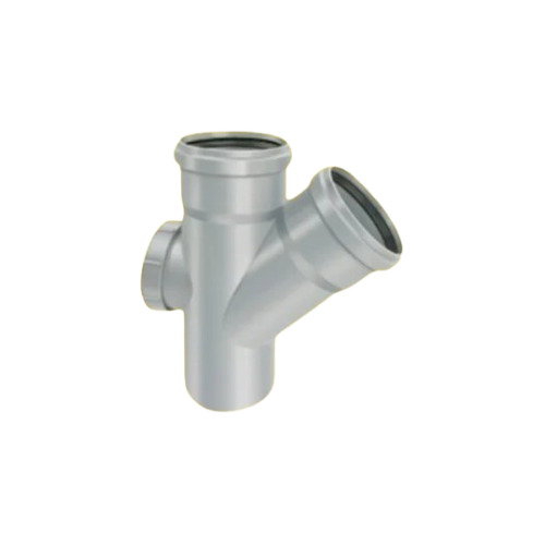 Single Wye Door PVC Pipe Fitting - PVC, Size 75mm, Color Grey | Leak Proof, Durable Design, Pack of 25 Nos in Convenient Box