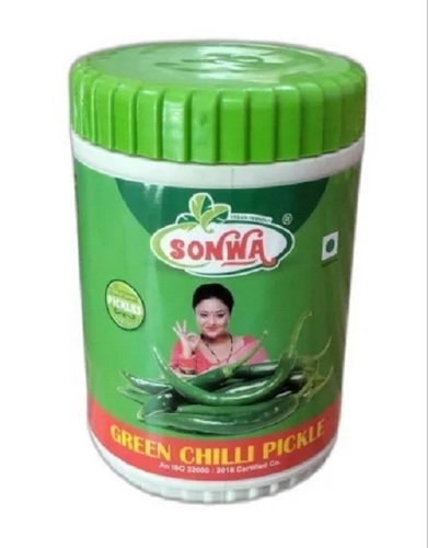 Sonwa Green Chilli Pickle - Mustard Oil, Spicy Flavor | Tasty, Delicious, Salty, Oil-Preserved Pickle