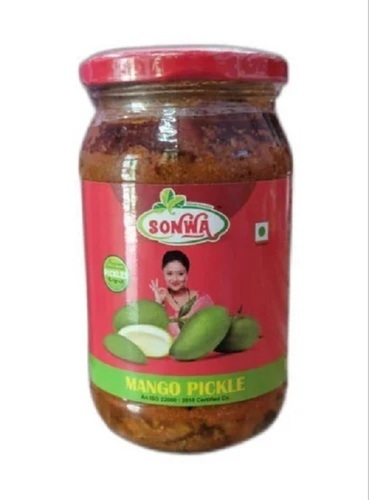 Sonwa Mango Pickles - Spicy Mustard Oil Infused, Tasty & Delicious Salty Pickles | Perfectly Preserved for Gastronomic Delights