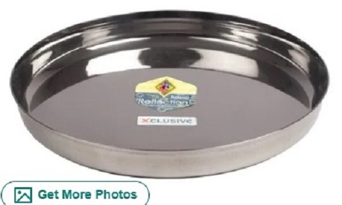 SS Round Plain Chapati Bidding Plate