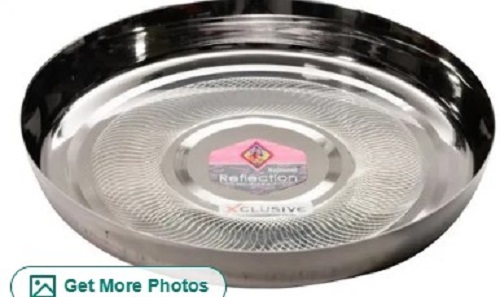 Ss Silver Bidding Dinner Plate - Size: Customize