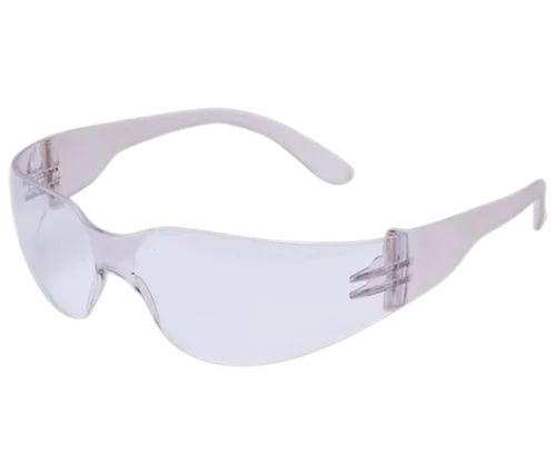 Ultra Abrigo Protective Spectacle - Plastic Frame, White Color | Lightweight Design, Stylish Appeal, Glass Lenses