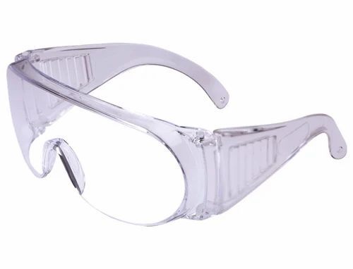 Vision Abrigo Protective Eye Wear - Plastic Frame, Glass Lenses | Lightweight, Stylish, White Color