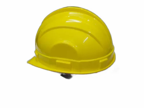 Yellow Open Face Workplace Safety Helmet - ABS Material, Large Size, Durable & Easy To Wear Features