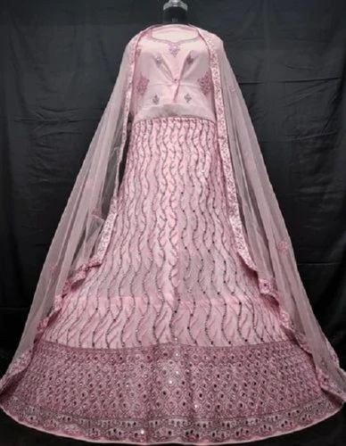 Fancy Net Lehenga - Unstitched, Multiple Sizes and Colors | Embroidered, Comfortable, Breathable, Anti-Wrinkle, Modern Trendy Style