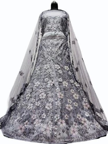 Net Designer Lehenga Wih Matching Color Duppta