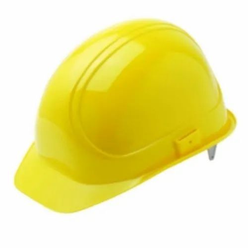 Open Face Safety Helmet - PVC Material Medium and Large Sizes Yellow Color | Lightweight and Good Quality Workplace Protection