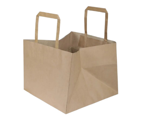 Paper Bag - 13x10x11 Inch, Brown Color | 5 Kg Capacity, Biodegradable, Moisture Proof, Recyclable
