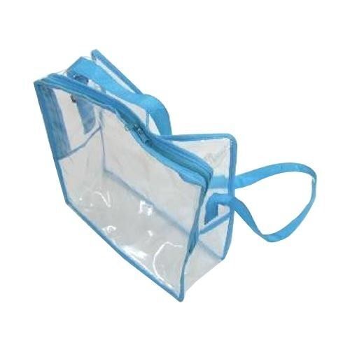 PVC Shopping Bags - Very Good Quality, Durable Transparent Material, Customized Size with Zipper Top Handles - Fine Finished Design, Offset Printing Surface Handling