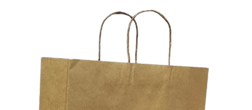 Twisted Paper Rope Handle - 7.5 Inch, Brown, 3.5 mm Thickness for Paper Bags