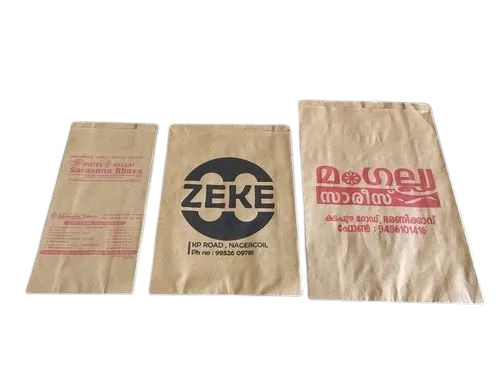 Brown Paper Grocery Bags - 80GSM, Custom Size for 100g to 3Kg Capacity | Biodegradable, Moisture Proof, Recyclable