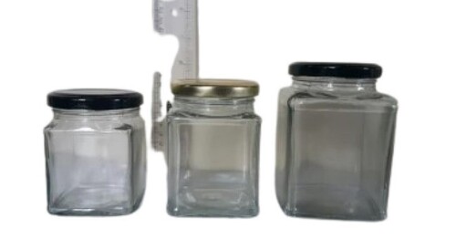 250ml Square Glass Jar - Solid Transparent Glass, Lightweight and Plain Design | Tested for Quality Standards, Ideal for Storage