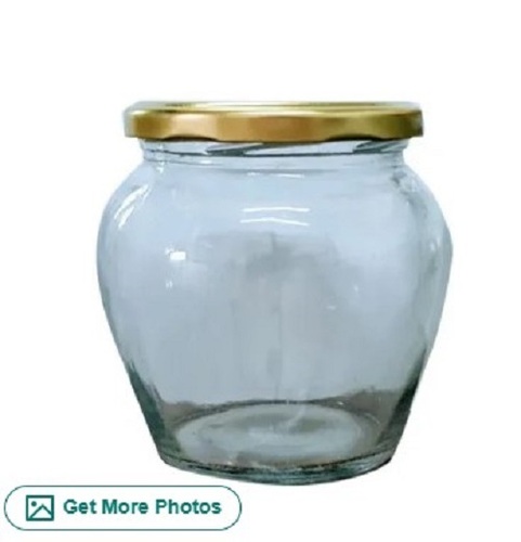 500ml Glass Storage Jar - Standard Size, Transparent Color | Plain Design, Lightweight, Leak and Crack Resistant, Timely Delivery