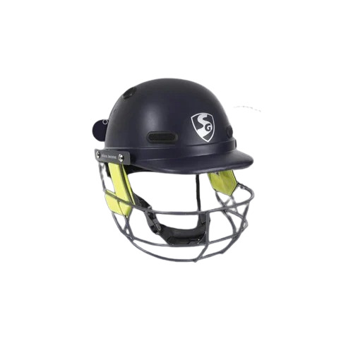 Black Cricket Batting Helmet - Light Weight, Premium Quality, Large Size, Blue Color | Durable, Unisex Design, Printed Style