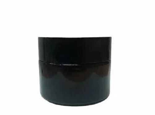 Black Glass Cosmetic Jar