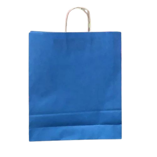 Blue Color Paper Shopping Bag