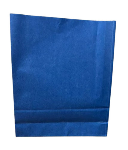 Blue Paper Grocery Bag - 13 x 9 x 4 Inch, 2kg Capacity | Eco-Friendly, Tamper Resistant, Recyclable, Moisture Proof, Plain Design