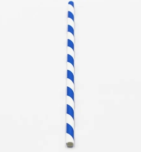 Blue Paper Straw