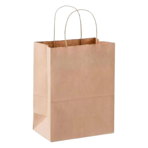 Brown Kraft Paper Bags - 10x4x13 Inch, 5kg Capacity | Biodegradable, Moisture Proof, Recyclable, Rope Handle